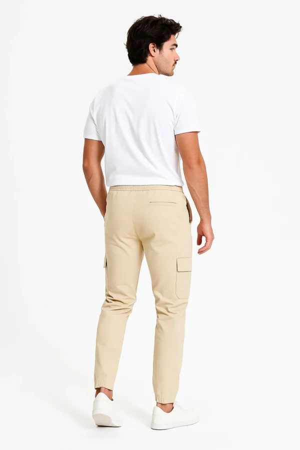 Pantalon Lastic - Beige - Imagen 2
